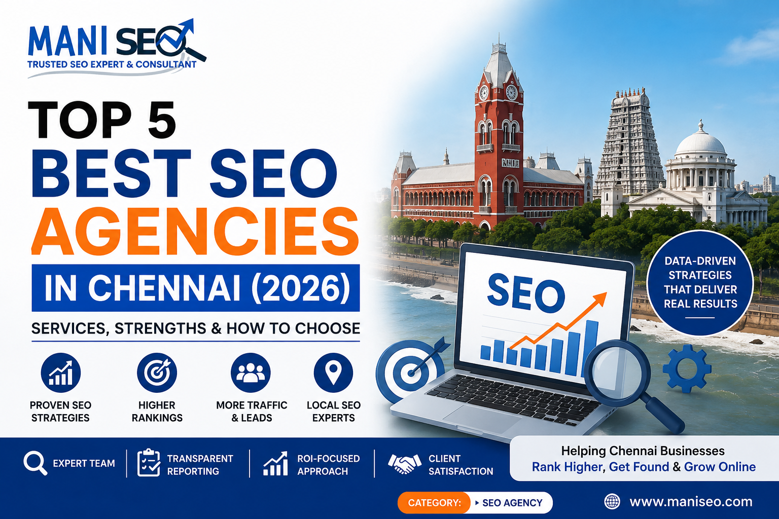 Top 5 Best SEO Agencies in Chennai (2026): Services, Strengths & How to Choose